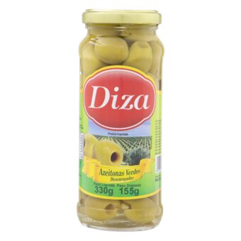 Azeitona Verde Diza Vidro Sem Caroço 155G