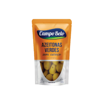 Azeitona Verde Campo Belo Sem Caroço Sachê 150G