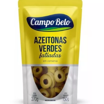 Azeitona Verde Campo Belo Fatiada Sachê 150G