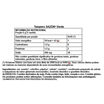 Tempero Floppy Sazon Verde 60G