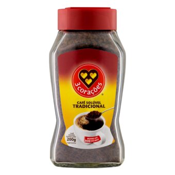 Café Solúvel 3 Corações Tradicional 200G