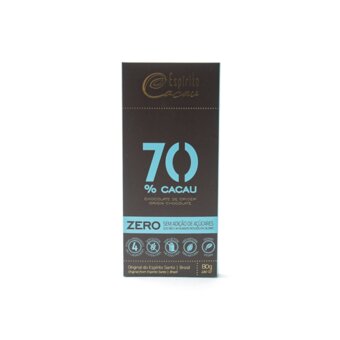 Chocolate Barra Espírito Cacau 70% Zero Açúcar 80G