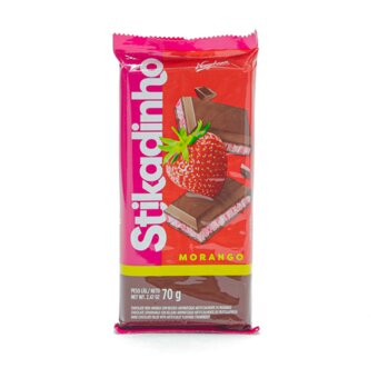 Chocolate Stikadinho Morango Neugebauer Barra 70G