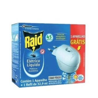 Inseticida Elétrico Raid 45 Noites Líquido 32.9Ml