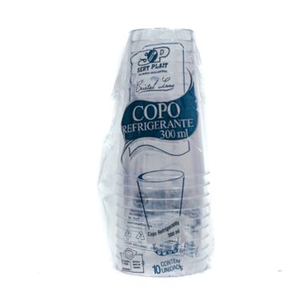 Copo Descartável Sertplast Cristal 300Ml