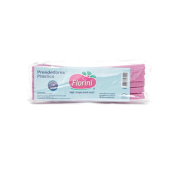 Prendedor de Roupa Florini Embalagem 12Un