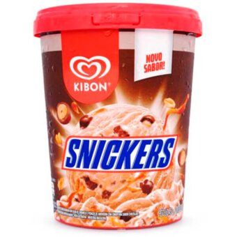 Sorvete Kibon Snickers Pote 800Ml