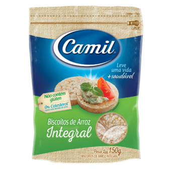 Mini Biscoito de Arroz Integral Camil 150g