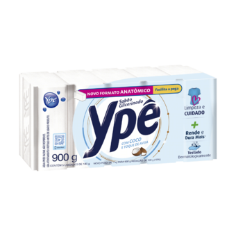 Sabão Em Barra Ypê Coco e Aveia 5Un