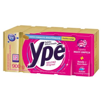 Sabão em Barra Ypê Glicerinado Neutro 900g