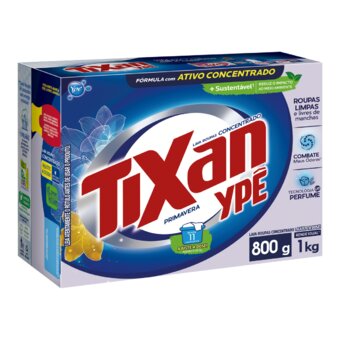 Lava Roupa Pó Concentrado Primavera Tixan Ypê Caixa 800g