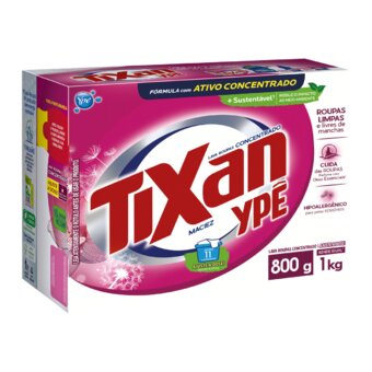 Lava Roupa Pó Concentrado Maciez Tixan Ypê Caixa 800g