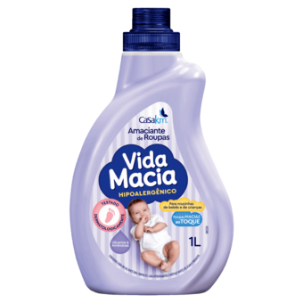 Amaciante Vida Macia Roupa Bebê Glicerina Com Amêndoa 1L