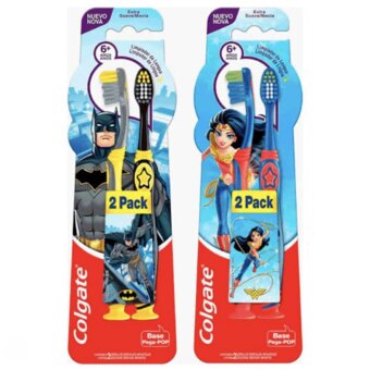 Escova Dental Colgate Smiles Batman&Mulher Maravilha 2UN