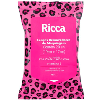 Lenço Removedor De Maquiagem Ricca 20Und.
