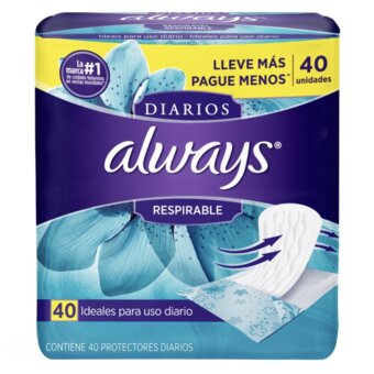 Protetor Always Diario Respiravel 40UN