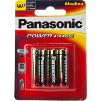 Pilha Palito Aaa Panasonic Alcalina Embalagem 4 Un