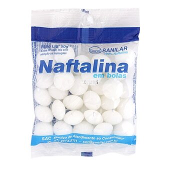 Naftalina Sanilar Em Bolas Embalagem 50G