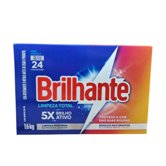 Lava Roupa Po Brilhante Limpeza Total Cx 1.6KG.