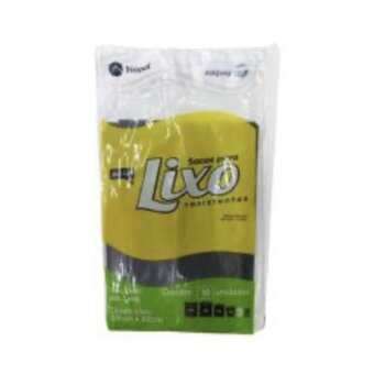Saco Lixo Bio Lar Preto 30L 10UN