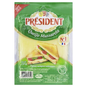 Queijo Mussarela President Fatiado 150Gr