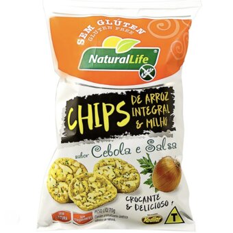 Chips Arroz Integral Cebola & Salsa Natural Life Sem Gluten 70G