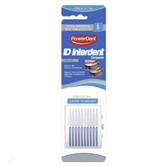 Escova Interdent Azul Powerdent 10UN 3-7MM 