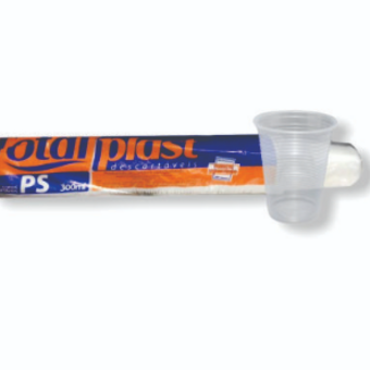 Copo Descartável Transparente Totalplast 250ML 100UN 