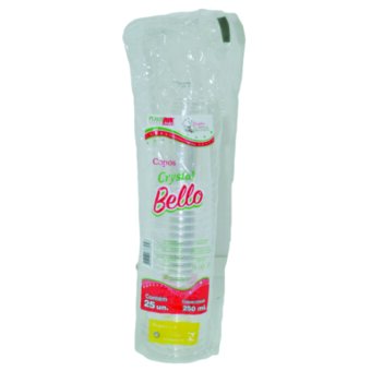 Copo Bello Plastilania 250Ml 25 Unidades