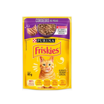Ração Para Gato Friskies Sachê Cordeiro ao Molho 85G 
