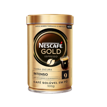 Café Nescafé Gold Soluvel 9 Lata Espresso Intenso 100G  