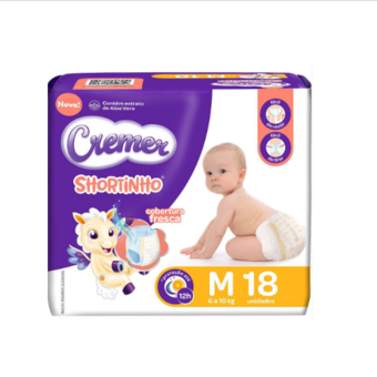 Fralda Descartavel Cremer Short 18un m