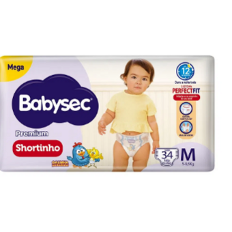 Fralda Descartavel Babysec Short M 34un