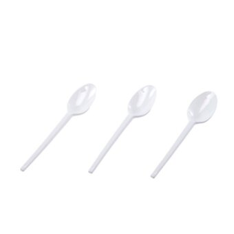 Colher Plástica Descartável Regina Refeição Branca Embalagem 10 Un