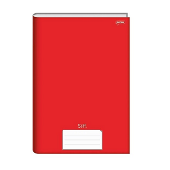 Caderno Jandaia Capa Dura Universitario Stiff Vermelho 96f