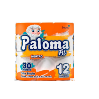 Papel Higienico Paloma Fs Neutro 30m 12un