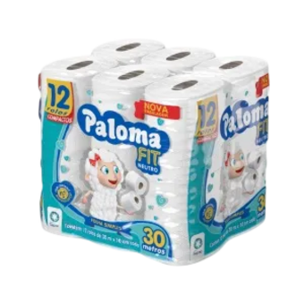 Papel Higienico Paloma Fs Neutro 30m 12un