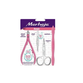 Conjunto Alicate Merheje Pinca/Espatula/Tesoura