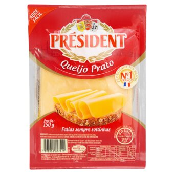 Queijo Prato President Fatiado 150Gr