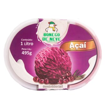 Sorvete Boneco De Neve Açaí 1 Litro