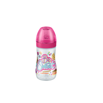 Mamadeira Lillo Super Divertida Sil 300ml Rosa