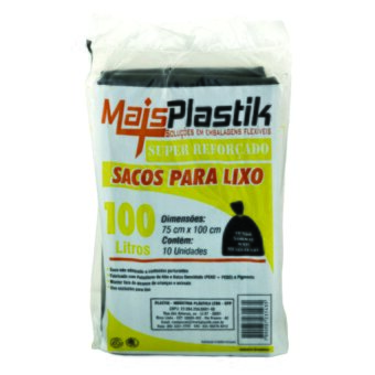 Saco Lixo Maisplastik Reforcado 100l 10un