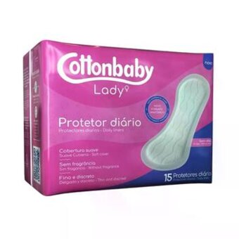 Protetor Diário Cottonbaby Lady Sem Abas 15 Un