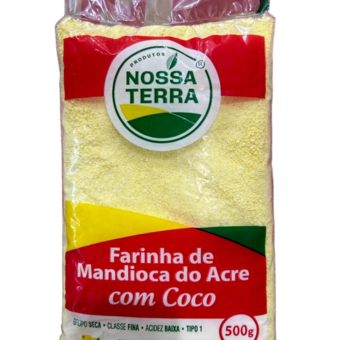 Farinha de Mandioca Nossa Terra Coco 500g