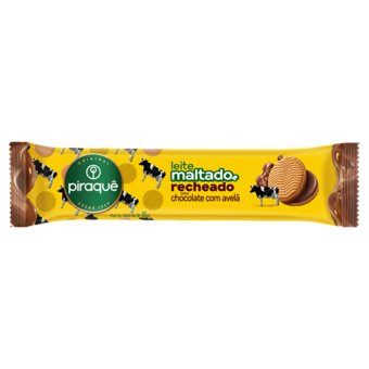 Biscoito Piraquê Leite Maltado Chocolate e Avelã 85G
