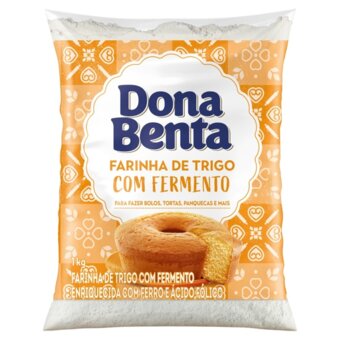 Farinha De Trigo Dona Benta Com Fermento Pacote 1Kg