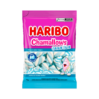 Bala Haribo Marshmallow Cables Blue 70g