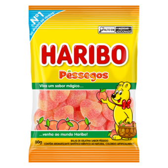 Bala Gelatina Haribo Pessego 80g