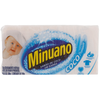 Sabão De Coco Barra Minuano 5X100G