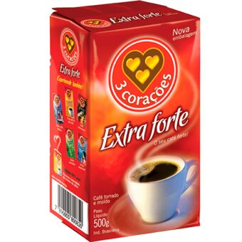 Café 3 Corações Extra Forte Vácuo 500G
